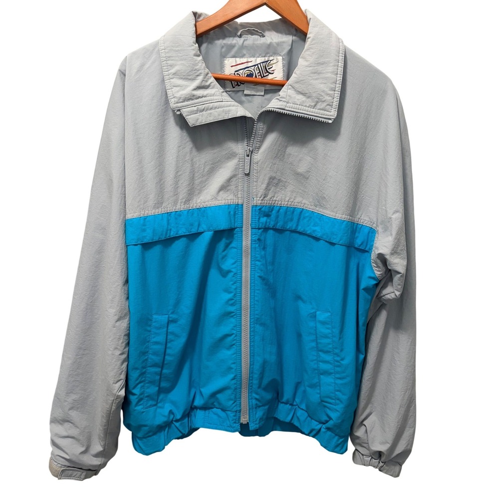 PROFILE Vintage Collared Windbreaker Jacket Front Pockets Men's Size Medium